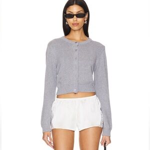 Frankie’s bikinis - Dudley Knit Cardigan in Gray